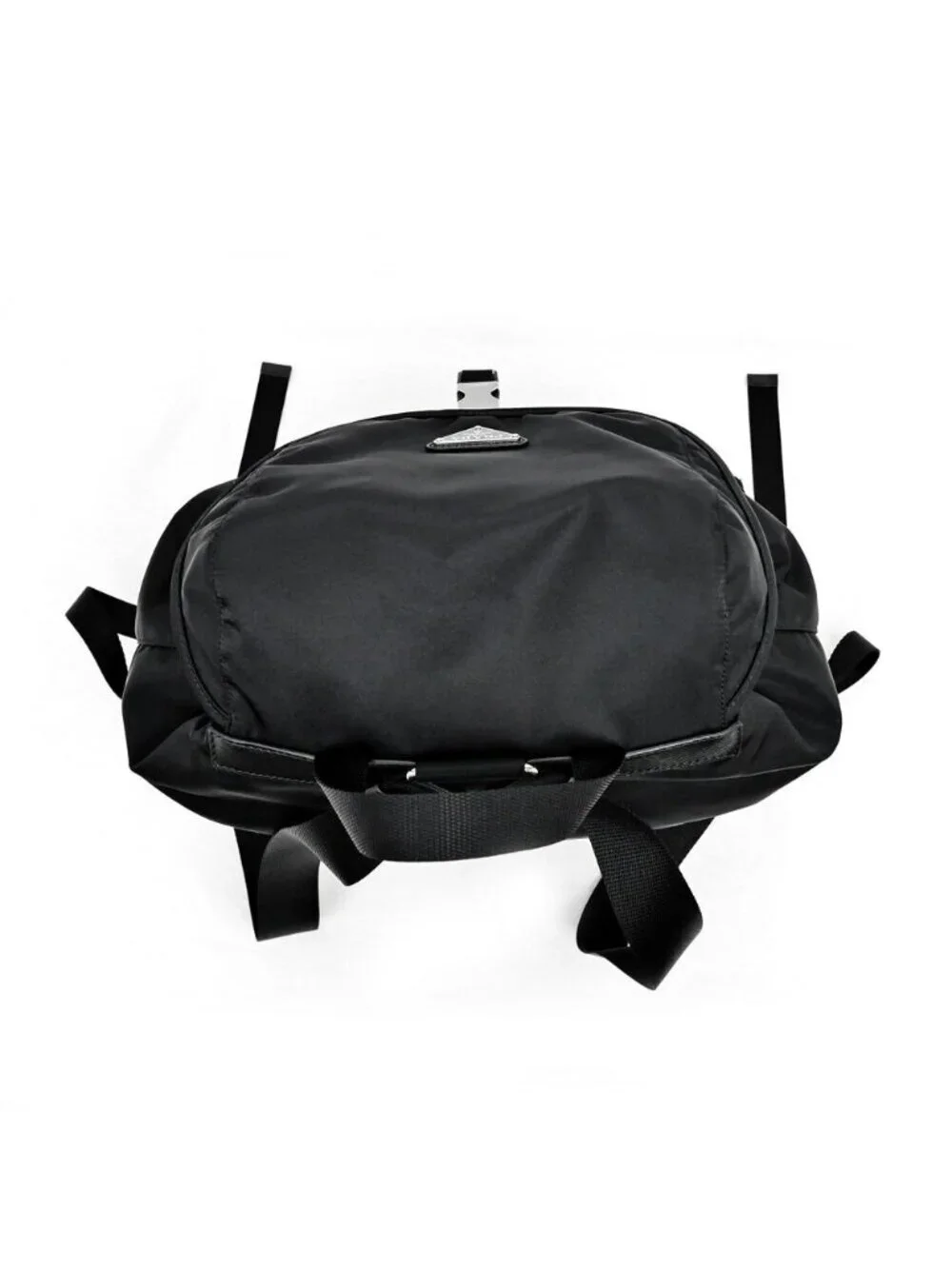Prada Backpack Black Silver Nylon